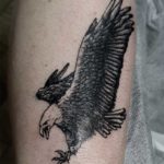 Tätowierung eines Adlers in Dot-Art Technik
