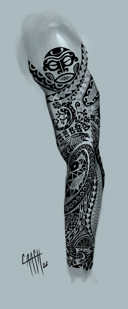 Ein Entwurf füe Maori / ozeanische Tätowierung
